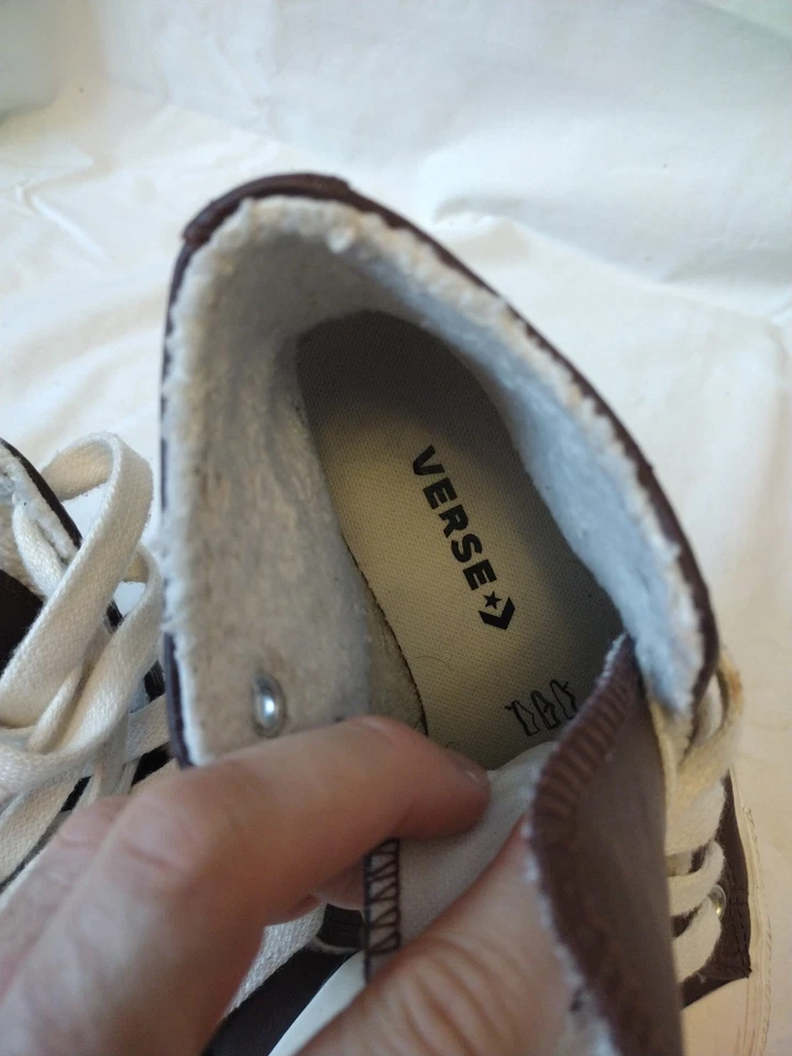 Converse Chuck Taylor Shearling Burnt Umber leather, Fleece Lined UK 4 / EU36.5 - Image 3 of 4