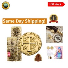 Deluxe 100-Piece Metal Pirate Coin Set - Perfect for Halloween and Party D cor