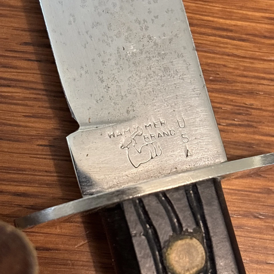 HAMMER BRAND IMPERIAL Scout Combo Set 2 Knives Sheath Sheath Vintage Nice - Image 2 of 4