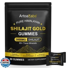 Shilajit Gummies for Men and Women, Pure Himalayan Shilajit Gold Gummies Rich