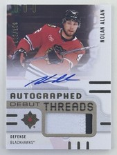 Nolan Allan 2024-25 Upper Deck Ultimate Debut Threads Patch Auto /199 #ADT-NA