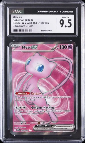 2023 POKEMON SCARLET & VIOLET 151 ULTRA RARE HOLO #193 MEW EX CGC 9.5