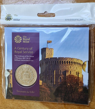 2017 Centenary House of Windsor UK £5 Five Pounds Coin BU Royal Mint SEALED Pack