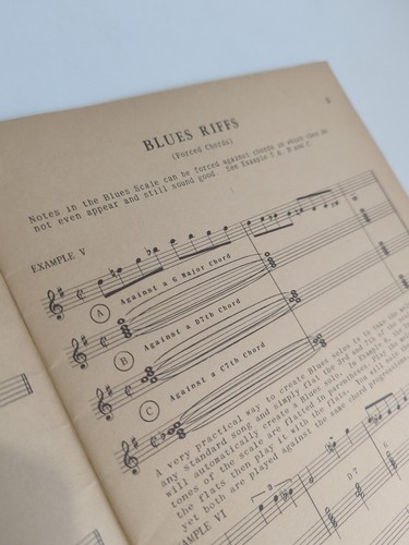 Raro libro chitarra Mickey Baker Analysis Of The Blues, edizione 1960 rarissima - Foto 3 di 12