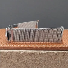1960s Vintage Accutron Stainless Steel Mesh 17.2mm Unused Classic Watch Band
