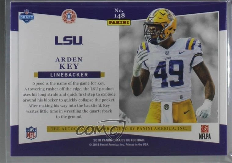 2018 Panini Majestic Signatures /299 Arden Key #148 Rookie Auto RC - Image 2 of 2
