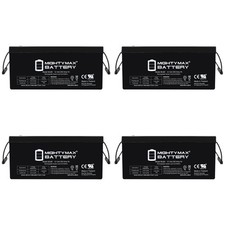 Mighty Max 12V 250Ah SLA Battery Replacement for Solar System - 4 Pack