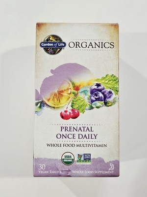 Garden of Life Organics Prenatal Once Daily Multivitamin 30 Tablets Exp 05/2027