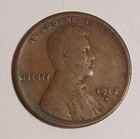 1912-S Lincoln Wheat Cent San Francisco Mint Very Good+