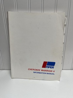 Piper Cherokee Warrior II PA-28-161 Pilot's Information Manual 1976