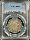 1914 S Barber Half Dollar - PCGS XF40 - Scarce Grade, Better Date, Nice Coin!
