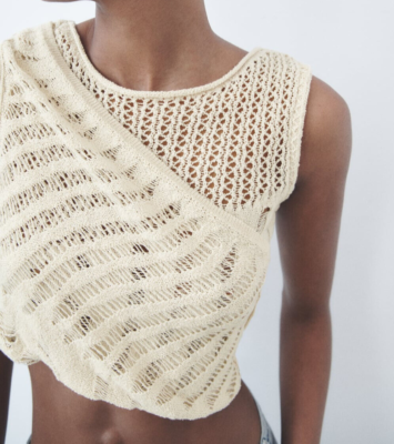 トップス melt the lady cut out back open knit NWT ZARA WOMEN'S SIDE CUT OUT KNIT TOP CREAM/IVORY SIZE S