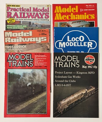 Modelleisenbahn Züge Zeitschriften x 6 gemischtes Konvolut - 80er Jahre