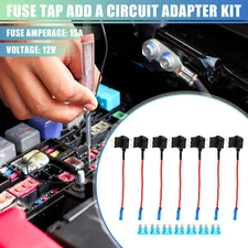 1 Set Universal 7pcs Car Fuse Tap 12V with 7pcs 15A Standard Blade Type Fuse