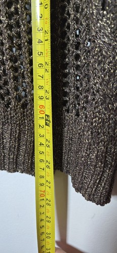 Damen Pullover I Jeans von Buffalo Alicia braun metallic gold offen Strick Medium - Bild 8 von 12