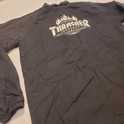 HUF Mens Jackets Size 2XL Skateboard Thrasher Magazine Coach Windbreaker 80s Y2K - Picture 3 of 11