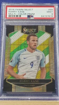 Harry Kane - 2016 Panini Select Multi Color Prizm  PSA 9
