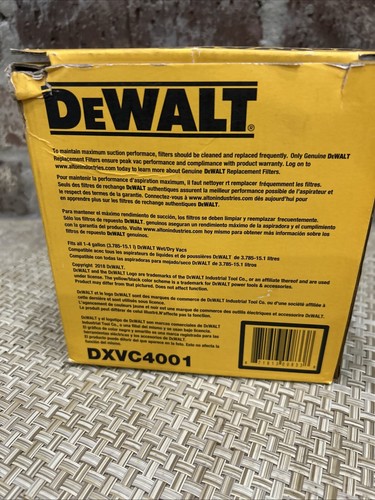 DEWALT DXVC4001 Cartridge Filter Replacement Fit for 4-5 Gallon Wet/Dry Vacuum - Picture 4 of 7