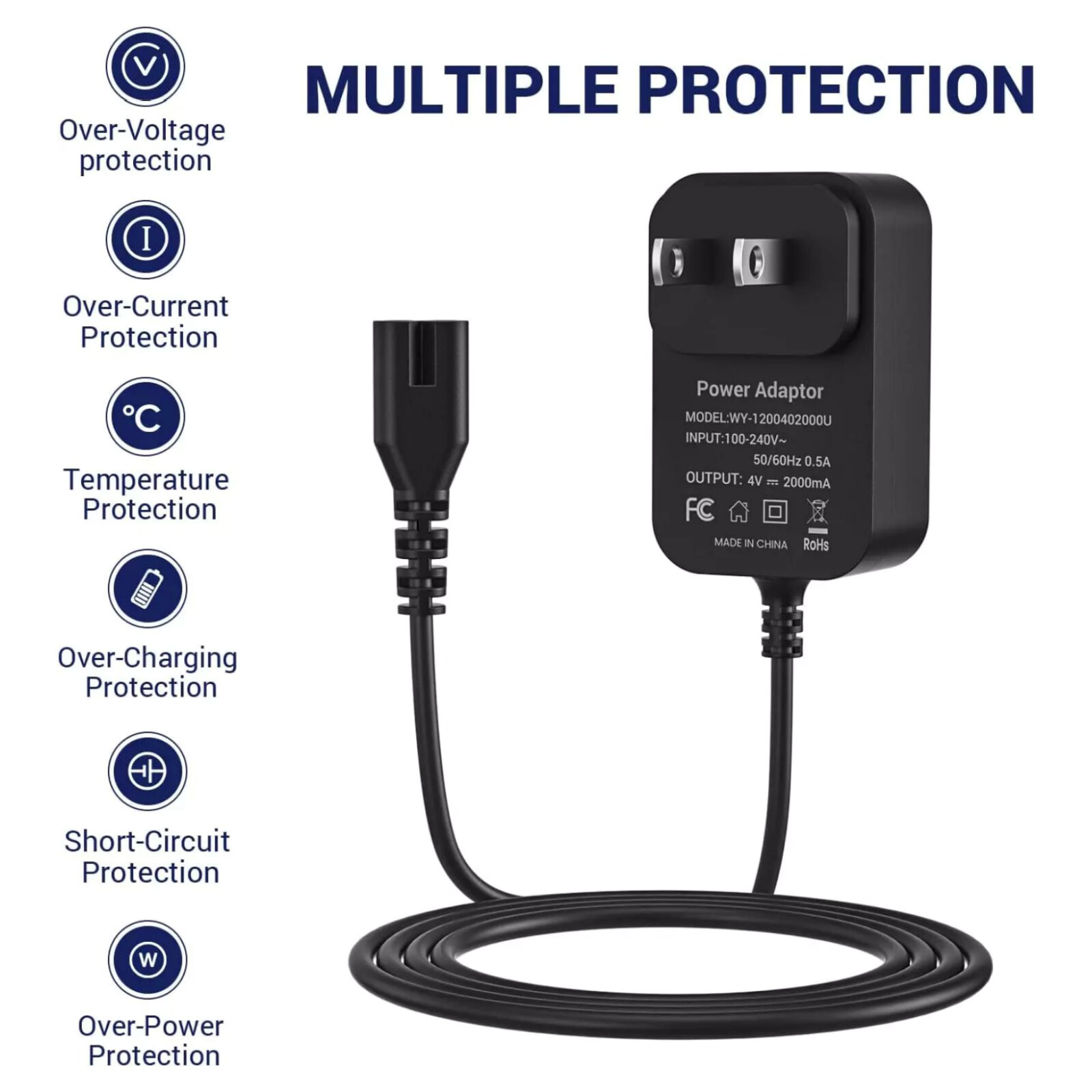 Replacement Charger Cord For Wahl Cordless Magic Clip 8148/8504/2245/8591/1919