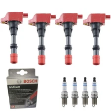 For 2003-2005 Honda Civic 1.3L MK Ignition Coil & BOSCH Iridium Spark Plug Set