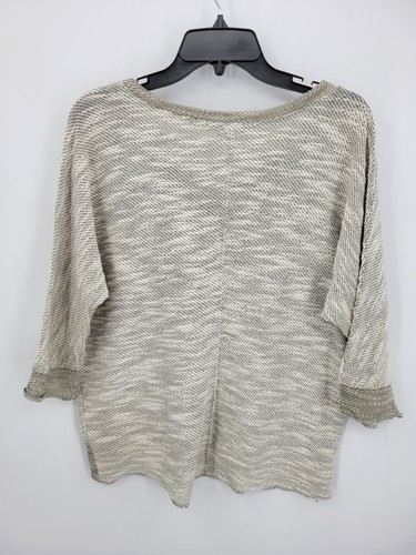 Kut from the Kloth Top Womens Medium Tan Textured Space Dye V-Neck Pullover Boho - Picture 2 of 8