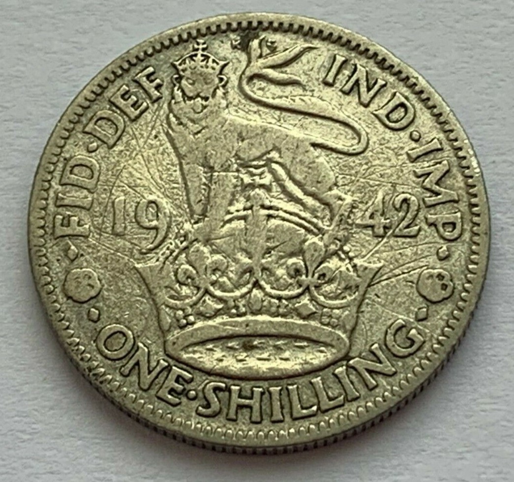 1942 GEORGE VI GREAT BRITAIN SILVER SHILLING COIN | eBay
