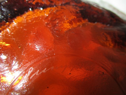 HUMPPILA FINLAND GLAS SCHALE PERTTI SANTALAHTI Schale klar/braun signiert 22,5cm - Bild 7 von 12