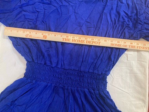 Raisins Womens Juniors Solid Maui Swim Cover Up Dress Blue Size S G710040 NWT - Picture 8 of 12