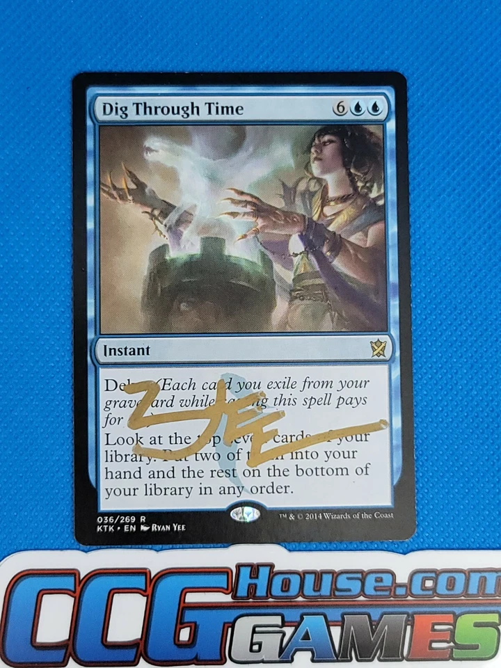 Dig Through Time - Khans of Tarkir Gold SIGNED by Ryan Yee Magic MTG *CCGHouse* - Image 2 of 4