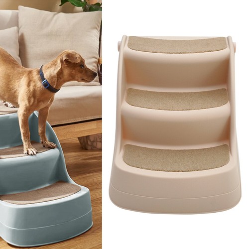 Plastic Foldable Dog/Cat Stairs Pet Puppy Folding Ramp Access Steps Lightweight - Picture 3 of 18