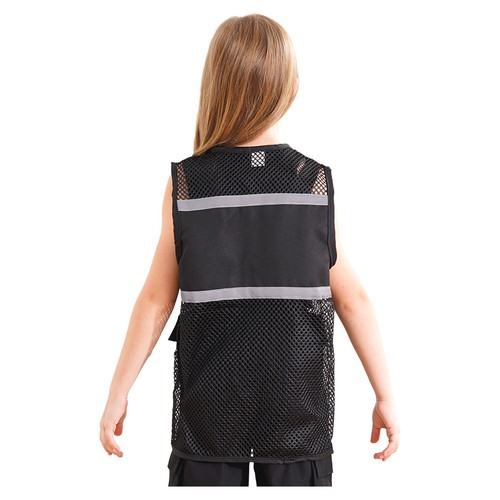 Kids Girls Boys Vest Mesh Reflective Volunteer High Visibility Activities Tops - Picture 56 of 61
