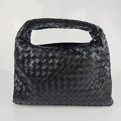 BOTTEGA VENETA Hop Small $4200 Black Leather Shoulder Bag