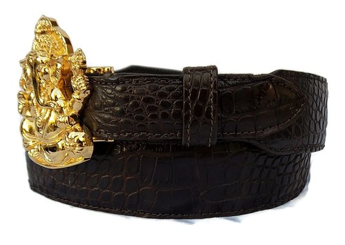 AL BERES 1” HINDU GANESHA & ELEPHANT BELT BUCKLE GO;D VERMEIL SILVER USA #AB131G - Picture 7 of 7