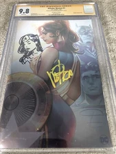 Wonder Woman 3 CGC SS 9.8 Milton Sketch Remark Foil Virgin Variant Cover 1/24