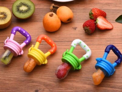 4 x Schnuller baby Obst Sauger Fütterung Beissring Fruchtsauger Geschenk