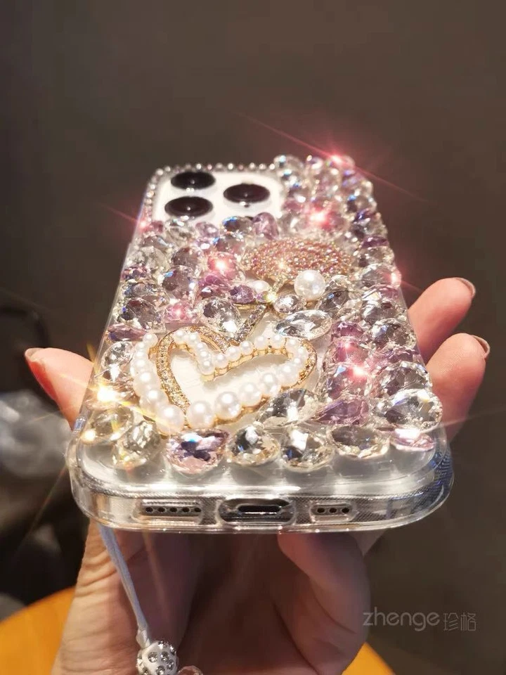 for Nokia G400 C210/T-Mobile Revvl 7 Pro 6X/BLU View 5 Case Bling Diamonds Cover - Image 3 of 4