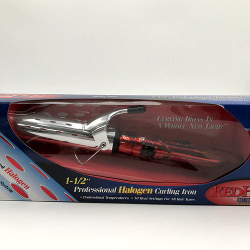 Hot Tools Professional 1-1/2” Curling Iron Red Hots Halogen Heat Model 1802 Red - Picture 5 of 5
