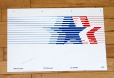 STARS IN MOTION ROBERT MILES RUNYAN HAND SIGNED POSTER 1984 LA OLYMPICS 24X36