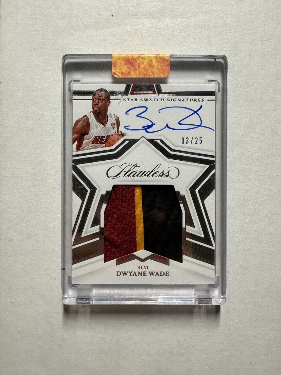 Dwyane Wade 2021 Panini Flawless Star Swatch Signatures