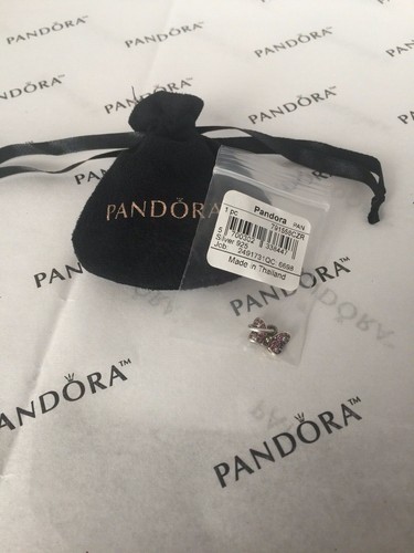 AUTHENTIC PANDORA CHARM 791556CZR Disney Minnie bow silver dangle(DISCONTINUED) - Picture 2 of 4