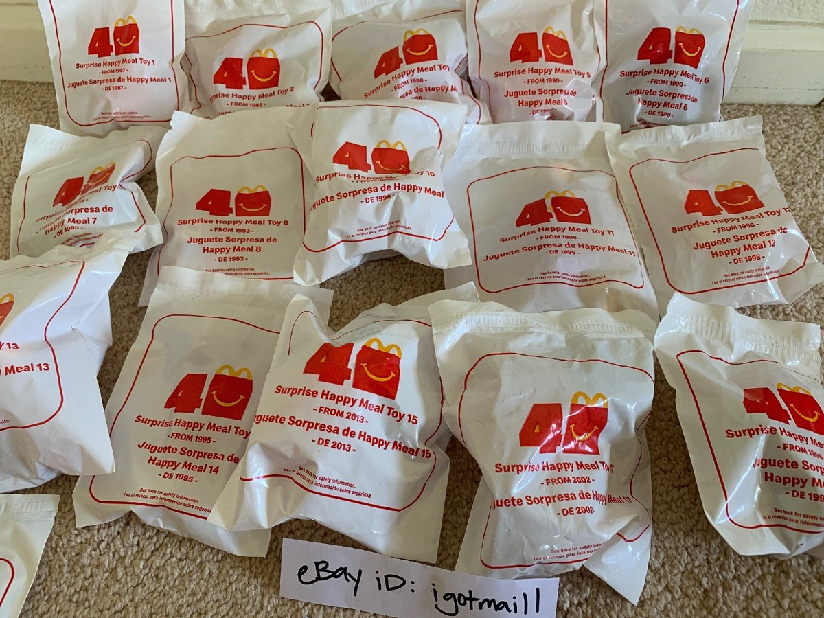 McDonalds 40th Anniversary Retro Happy Meal Toys Brand New | eBay