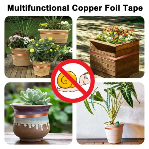 Kupferband Selbstklebend Kupferband Gegen Schnecken 30M Kupferfolie EMI DIY - Bild 5 von 24