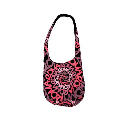 Robin Ruth Roma Shoulder Bag Pink Red Graphic City Print Travel Souvenir Tote - Picture 2 of 4