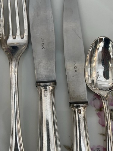 Fleuron By Christofle Silverplate Flatware Cutlery Set of 59 Pieces 20th C - Picture 6 of 13