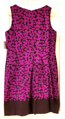 Taylor Floral Fuchsia Bold Print Lightly Lined Sheath Dress Women's Size 12 - Picture 2 of 7