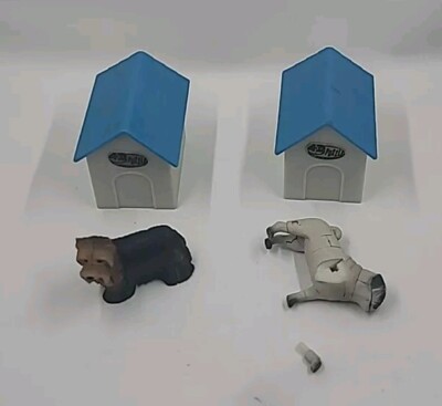 Lot of 2 Vintage  4D Fame Master Animal Puzzles ~ Dogs & Houses~ 