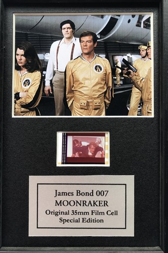 James Bond 007 'MOONRAKER' Original Mini 35mm Filmcell Memorabilia + COA - Picture 2 of 12