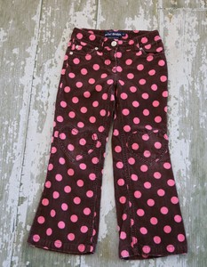 Girls Mini Boden Ribbed Waist Corduroy Pants Sz 6y Purple Heart Patches New!