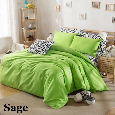 8 Pcs Bed In A Bag Sheet Set Duvet Set Comforter Sage Solid Cal