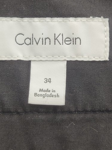 Calvin Klein Shorts Mens 34 Navy Blue Flat Front Preppy Bermuda Stretch - Picture 3 of 9